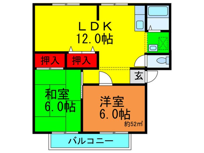 ハイツあけぼのの物件間取画像