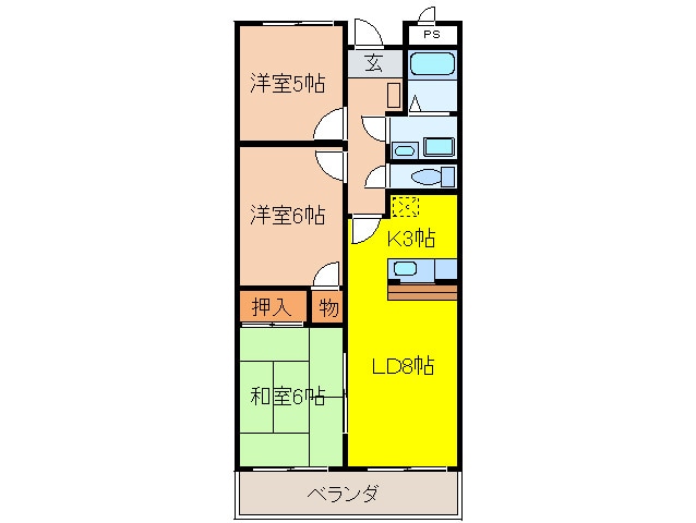 サンリッツ東千里の物件間取画像