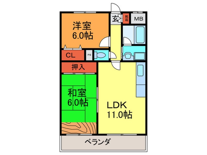 アモ－ル永田の物件間取画像