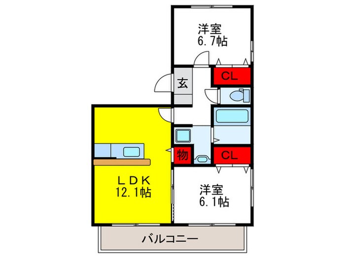 アメニティーコート西泉丘の物件間取画像