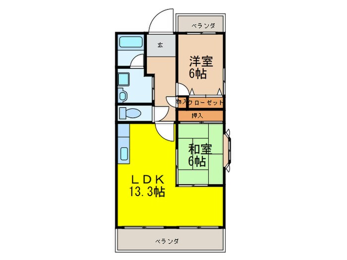 グレ－シアス豊中の物件間取画像