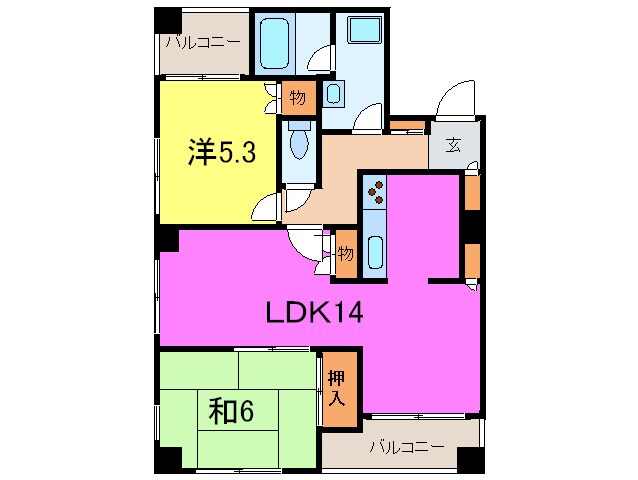 クレフ本山の物件間取画像