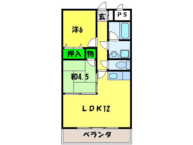 ヴェルデベージュの物件間取画像