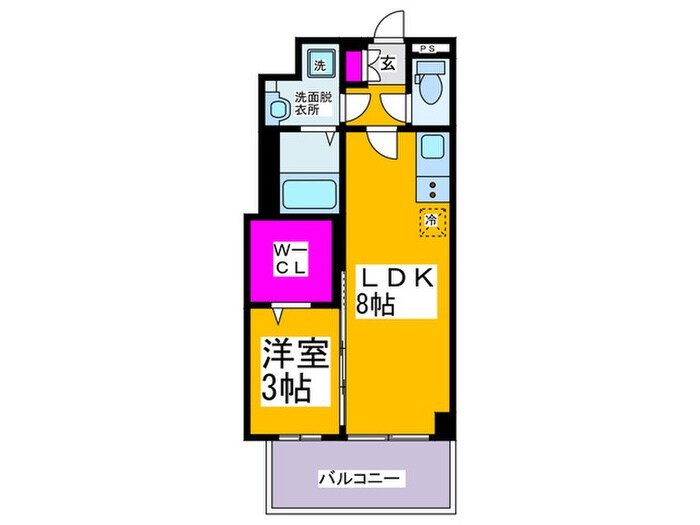 セレニテ谷九プリエの物件間取画像