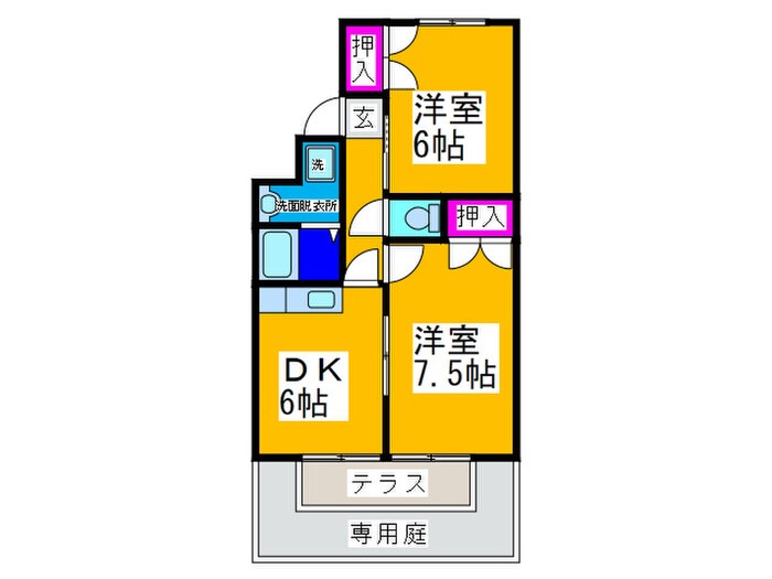 ハイツプラムナインの物件間取画像