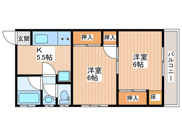 清水マンション第二の物件間取画像