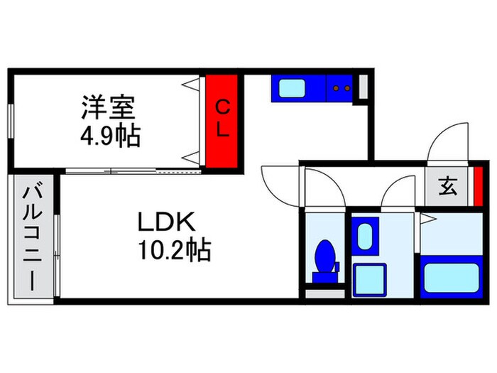 Riemon蛍池の物件間取画像