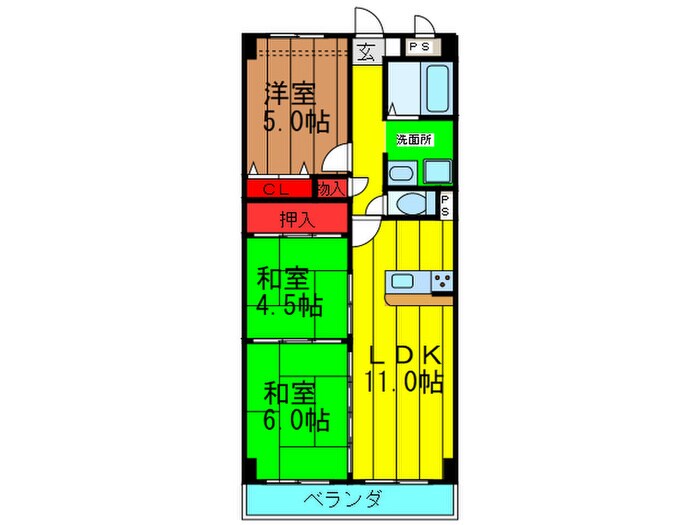 枚方パ－クハイツの物件間取画像