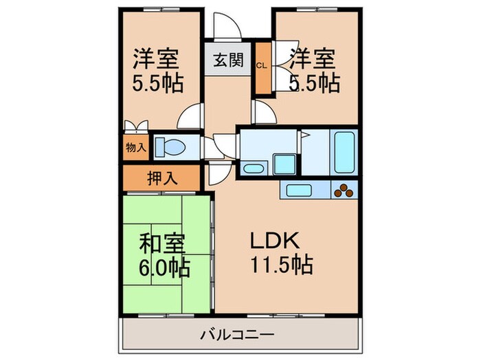 ガ－デンハイツ桃山台弐番館の物件間取画像