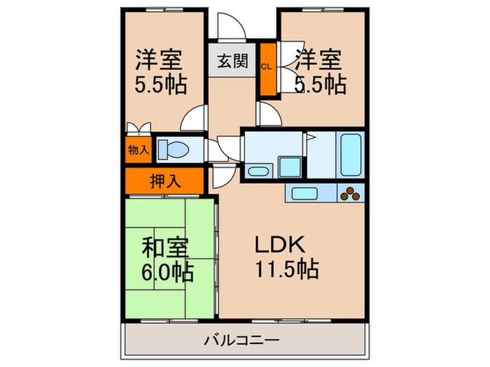 ガ－デンハイツ桃山台弐番館の物件間取画像