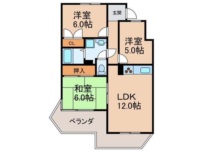 ガ－デンハイツ桃山台弐番館の物件間取画像