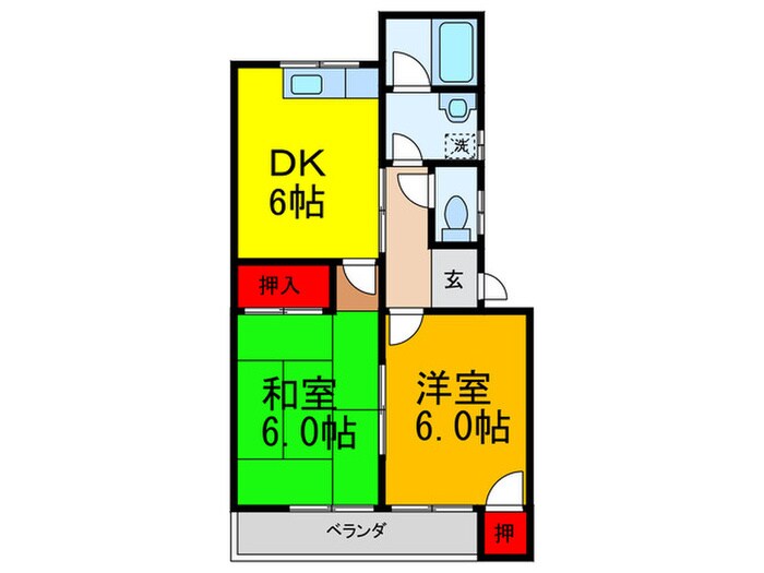 ベ－デンハイツの物件間取画像