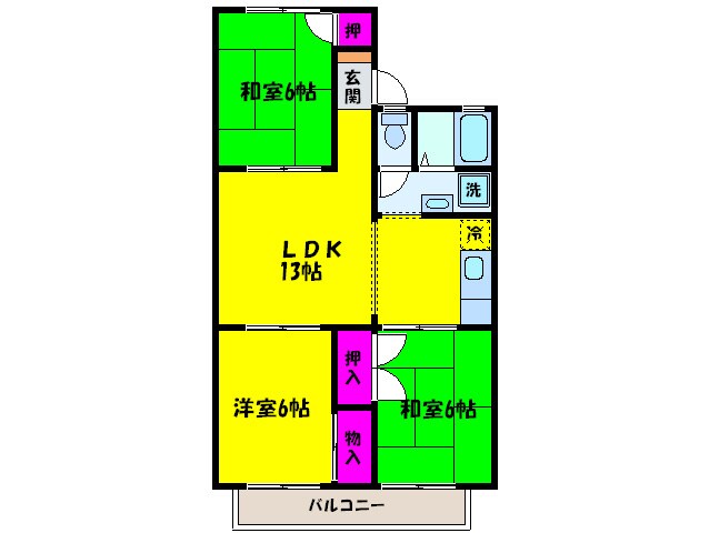 ジェンティールTATEISHIの物件間取画像