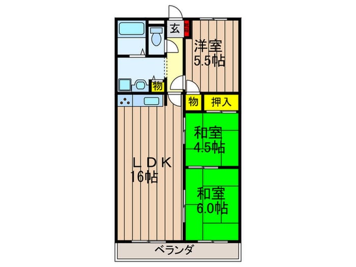 スクエアー柿ヶ谷の物件間取画像