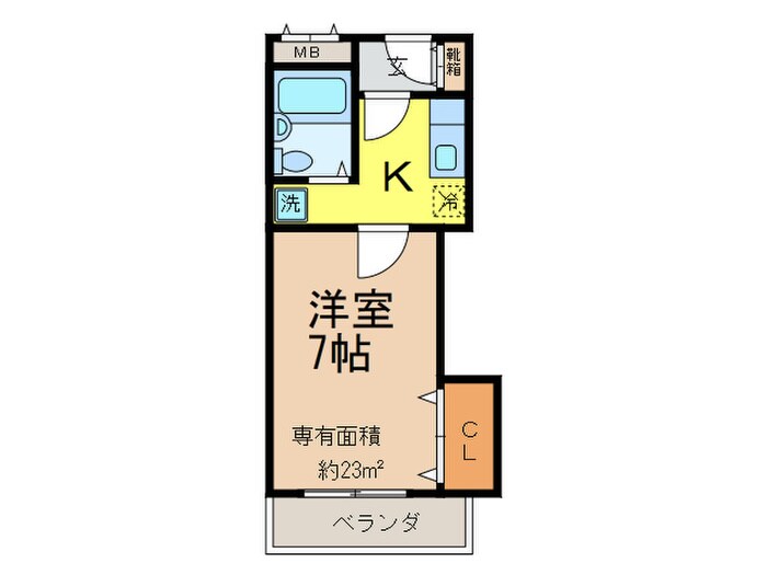 ハイツ　オ－キタ竹橋の物件間取画像
