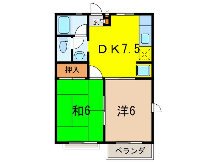 ベルメゾン甲東の物件間取画像