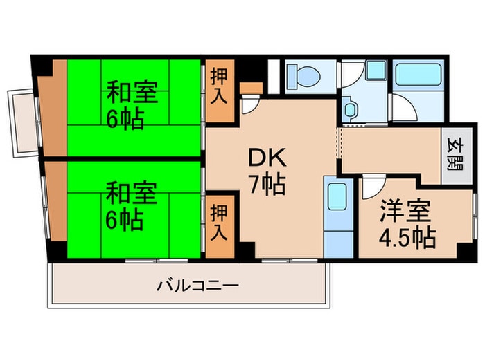 ダイヤモンドハイツ橋原の物件間取画像