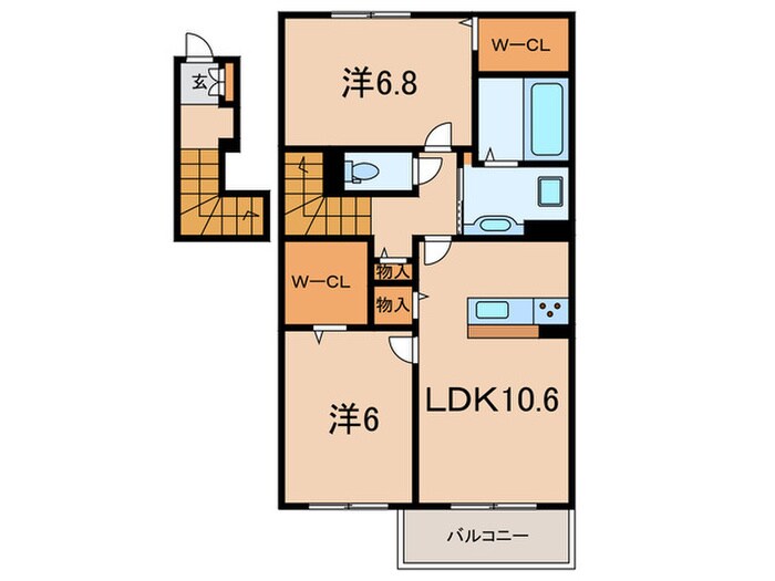 コンフォール赤坂の物件間取画像