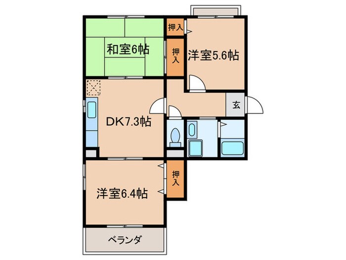 ロイヤル南桜塚の物件間取画像