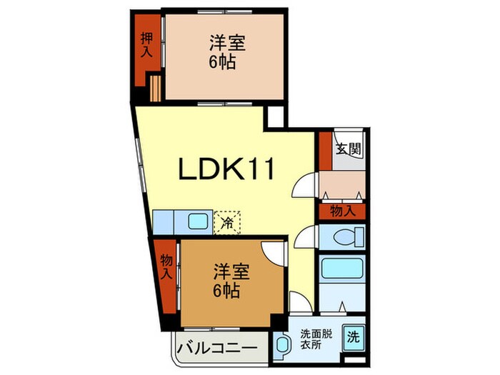 ザ・ライフ寺池北棟の物件間取画像