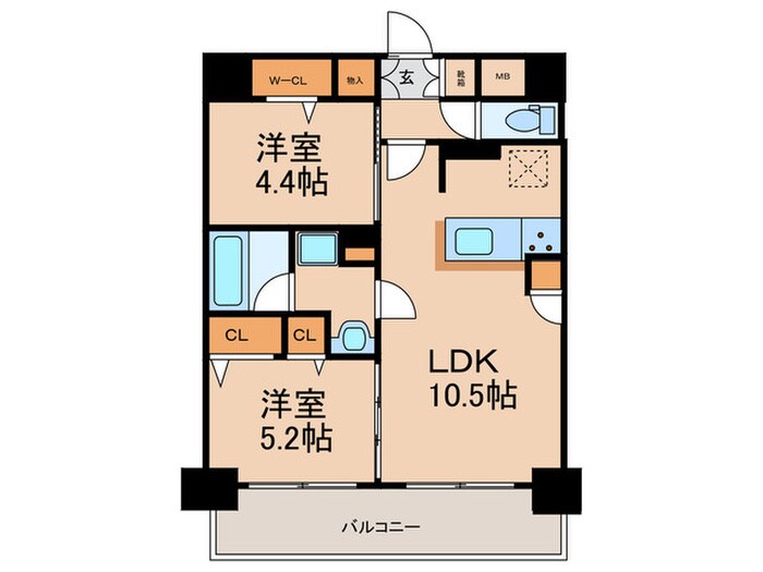 アーバネックス梅田中崎町Ⅱの物件間取画像