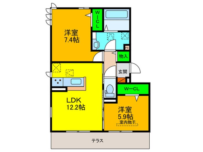 Avancee鳳　B棟の物件間取画像