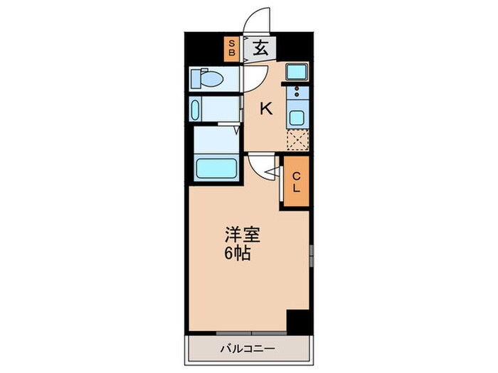 エステムコート神戸湊町(503)の物件間取画像