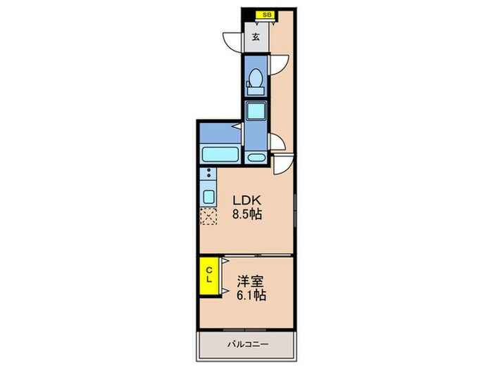 Ｄーｒｏｏｍ旗塚通の物件間取画像