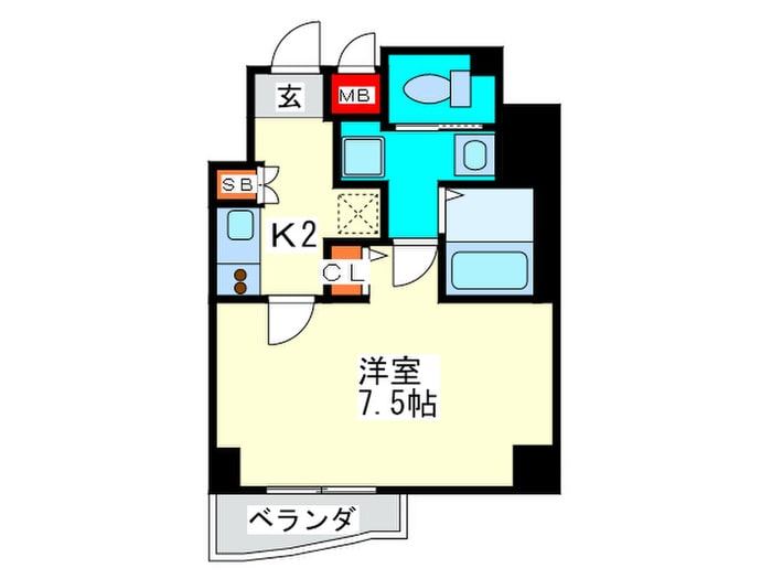 オリエンタル南堀江の物件間取画像