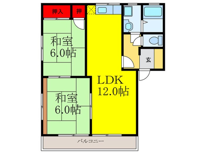 フレグランス佐藤Ⅰの物件間取画像