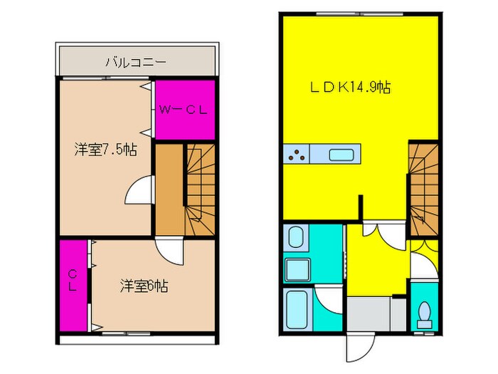 モンシェリの物件間取画像