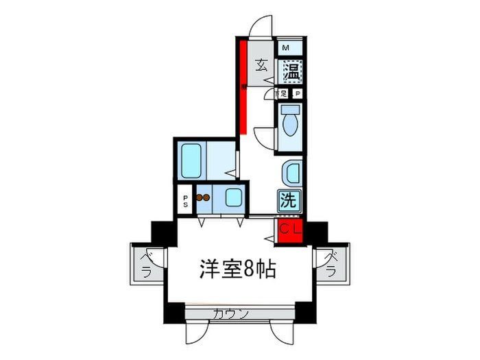 テラスレジデンス四ツ橋の物件間取画像