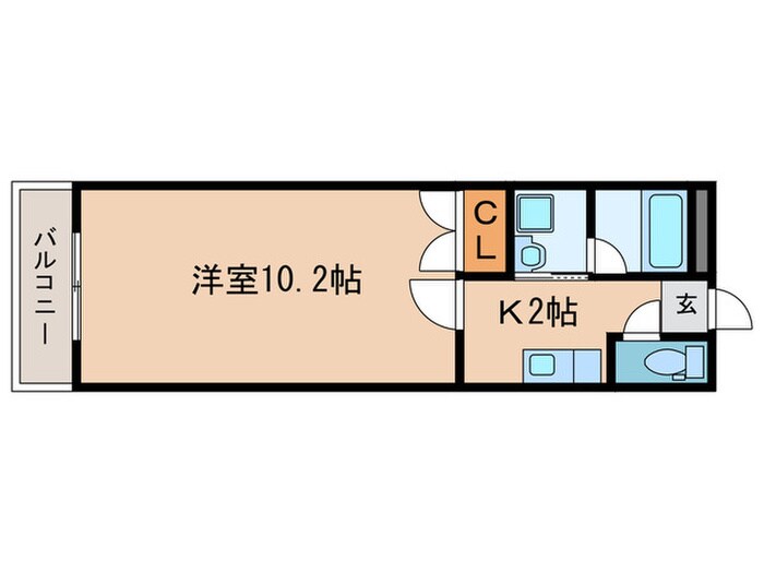 エリーフラッツ京町の物件間取画像