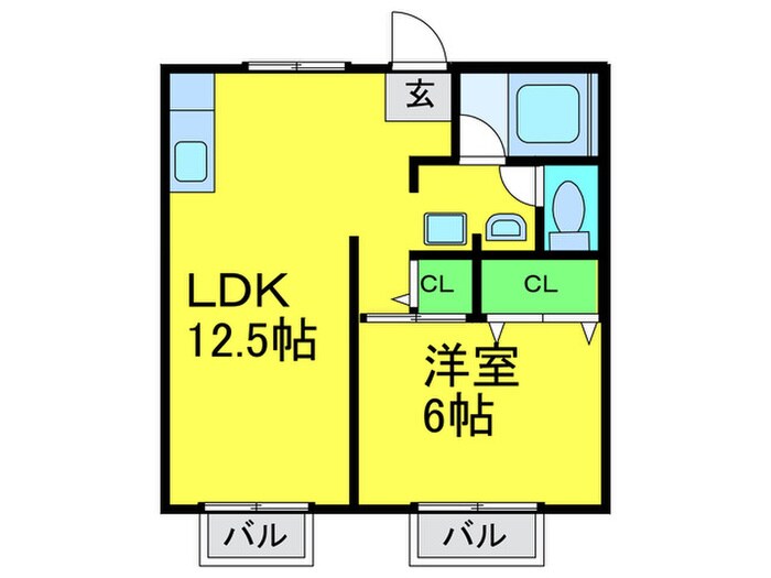 神愛ハイツの物件間取画像