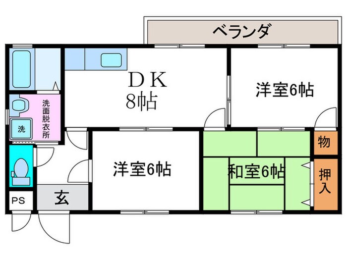 Ｆフラットの物件間取画像