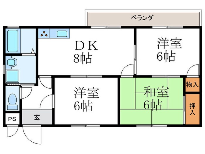 Ｆフラットの物件間取画像