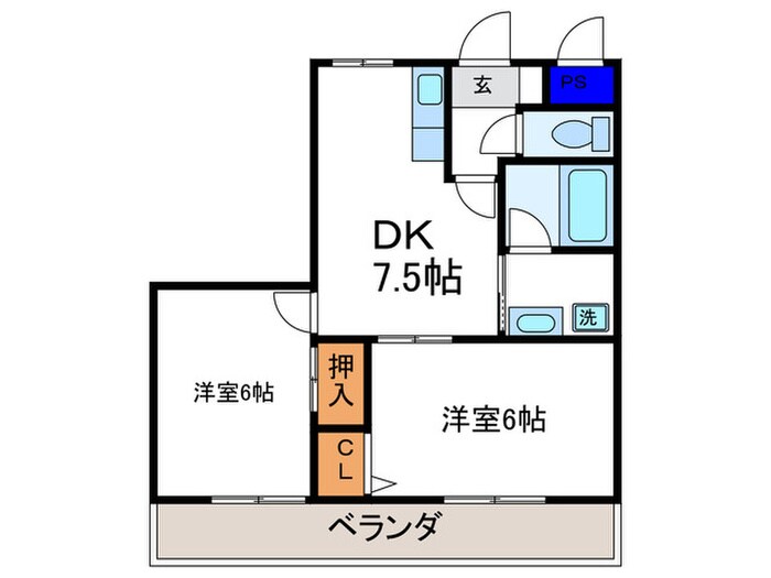 富士マンションⅡの物件間取画像