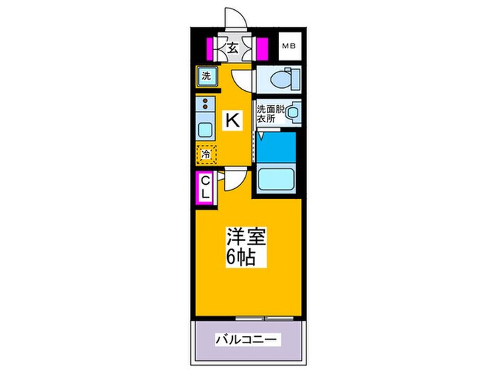 ｴｽﾃﾑｺｰﾄ大阪WEST(1204)の物件間取画像