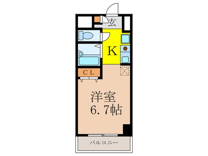 キャッスル北沢新大阪の物件間取画像