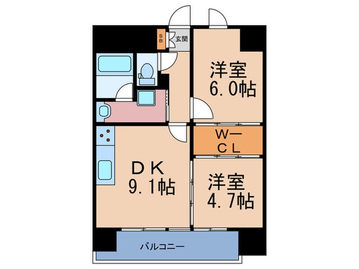 アルセダーコート梅北の物件間取画像