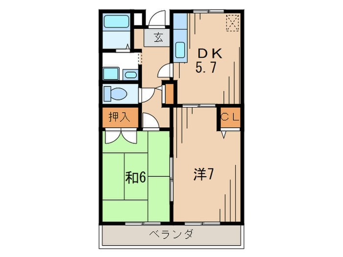 吉村ハイツの物件間取画像