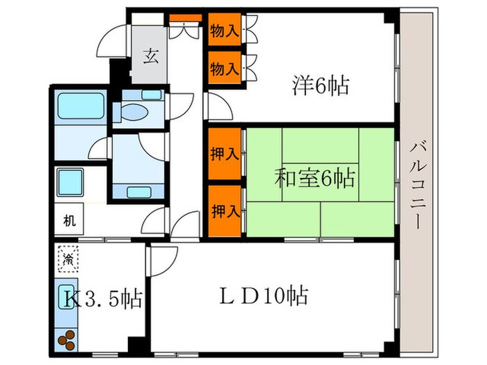 リッツ岡崎の物件間取画像