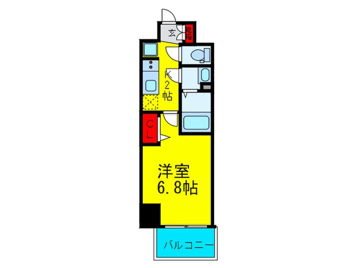 ﾌﾟﾚｻﾝｽOSAKADOMECITYｸﾛｽﾃｨ(1001)の物件間取画像