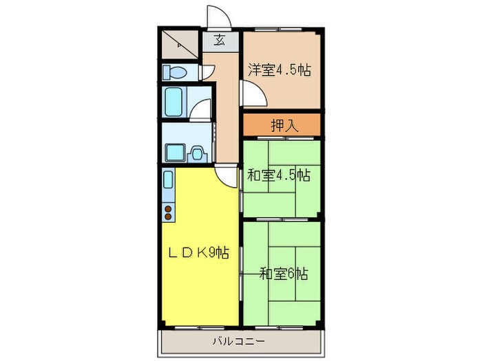 マンションシャングリラの物件間取画像