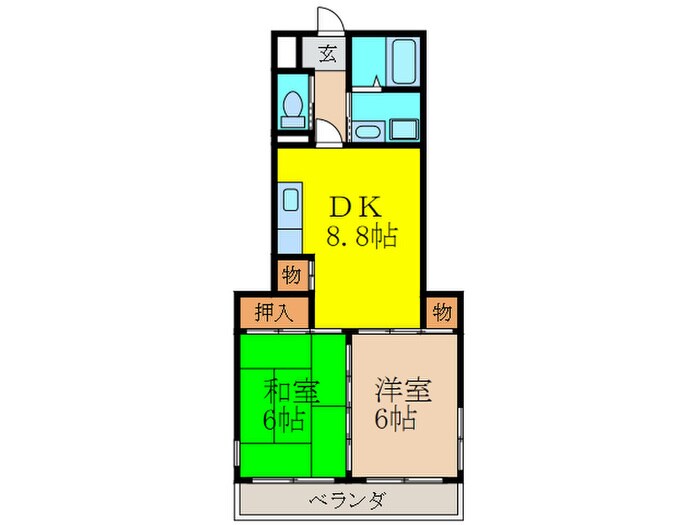 エスポワール魚崎の物件間取画像
