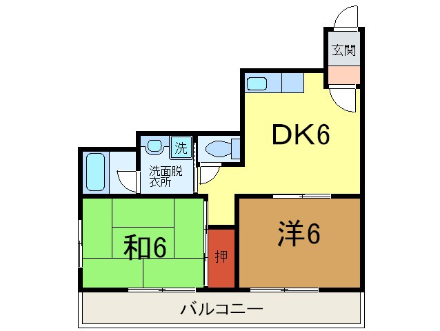 ハ－モニ－Ａの物件間取画像