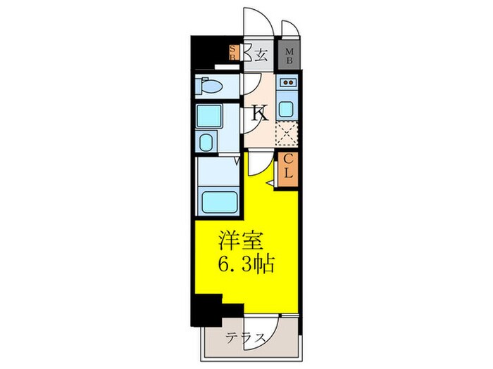 ｴｽﾘｰﾄﾞ江坂ｾﾝﾄﾗﾑ（1001）の物件間取画像