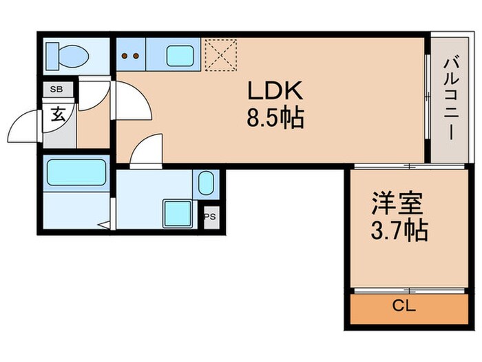 ハーモニーテラスRen相川の物件間取画像