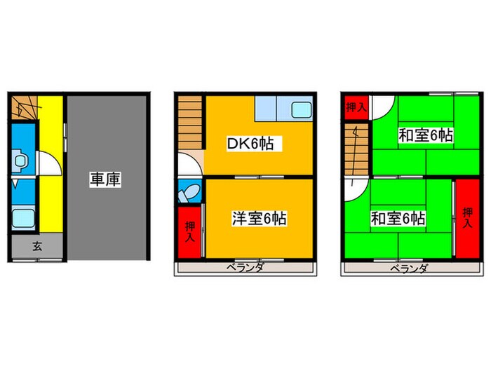 加美南4丁目貸家の物件間取画像