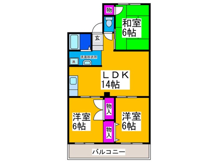 エンゼルハイツの物件間取画像